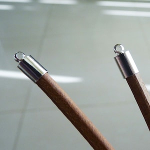 10/20x Silver Cord End Cap Tips, Fit 5mm Kumihimo Leather Cord Glue in Silver Color End Cap D002