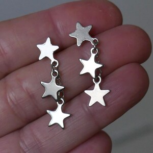 Star Hanging Hypoallergenic Stud Earrings, Free Shipping C539 image 8