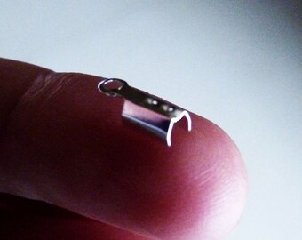 20/50/100x Passend für 2 mm Endkappen Crimpen, 10 mm versilberte Foldover-Band-/ Lederbandspitze Crimpen (CE18)