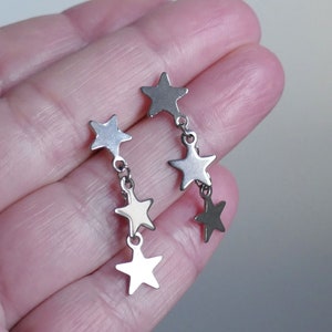 Star Hanging Hypoallergenic Stud Earrings, Free Shipping C539 image 5