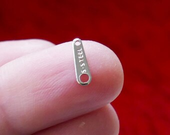 10/30x Stainless Steel Jewelry Drop Charms, Extension Chain End Droplet Tags G125