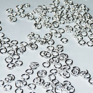50/100 pcs 925 Silver Plated 3mm Open Jump Rings, Clasp Connector, Earring Connectors C373
