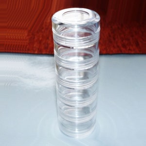 丸型容器、透明プラスチックビーズまたは小物オーガナイザー、クラフト収納、送料無料 H026