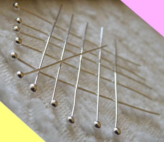 100x Gold Plated Ball Head Pins Ballpins Jewelry Beading Craft Findings 30mm