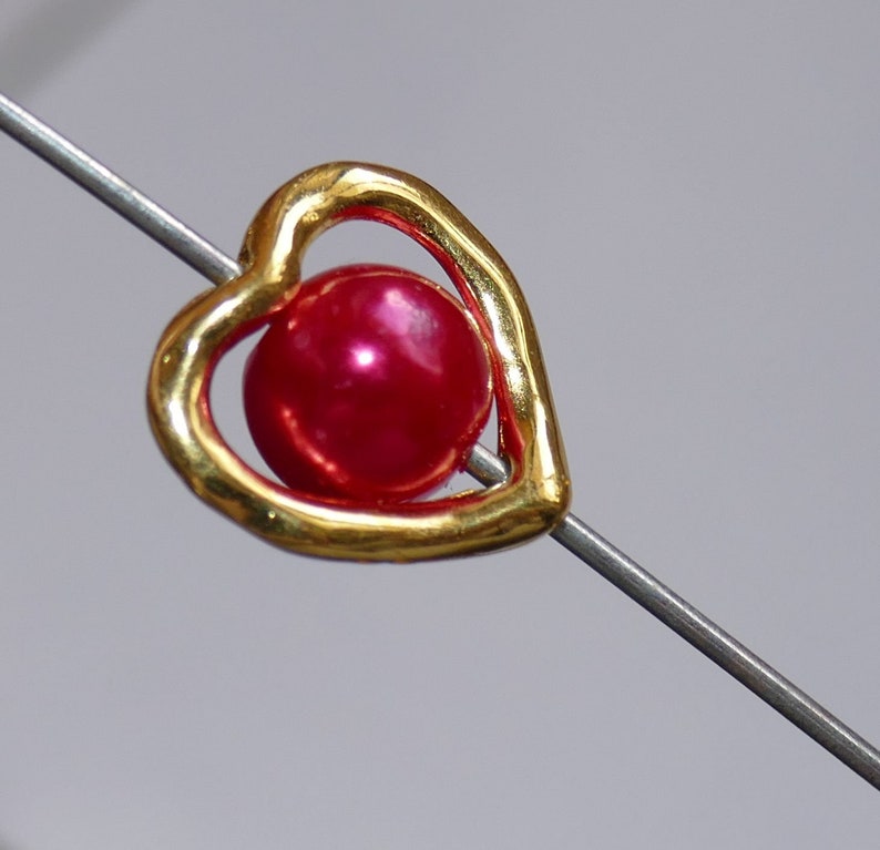 10x Gold Heart Bead Frame Fit 8mm Beads Gold Color Spacer Etsy