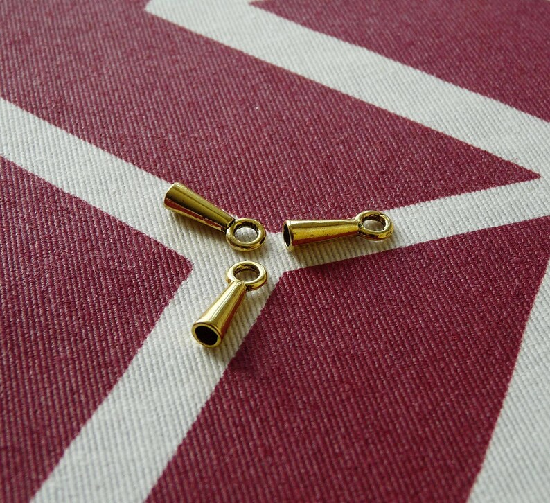 2mm Cord Ends Gold Tone Cone Cord Ending Bead Stopper Etsy