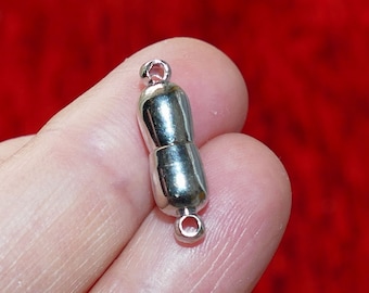 1/4x zilverkleurige magnetische sluitingen, magnetische kettingsluitingen, sluitingen D130
