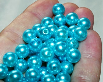 5x acrílico perlas beads spacer joyas DIY bricolaje patrón sol azul plata 20mm