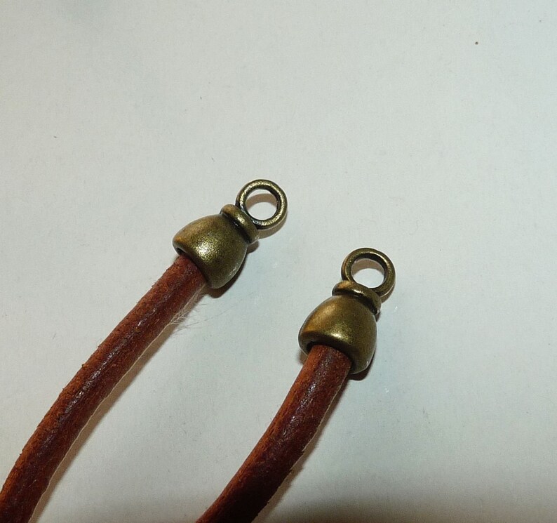 10x Cord Ends 5mm Bronze Cord Ending Round Leather Cord End Etsy