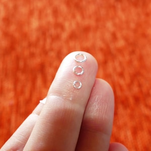 Anelli di congiunzione placcati in argento 925, 100 pezzi da 3 mm/4 mm/5 mm, connettori a chiusura, connettori per orecchini C687