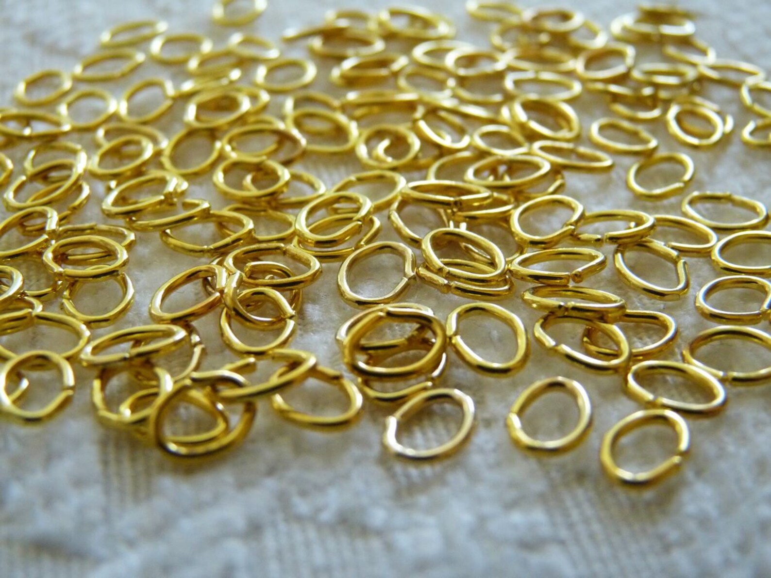 Jump Rings Gold Plated Oval Jump Rings Open Jump Ring Etsy