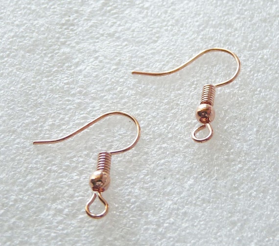 Rose Gold Fish Hook Earring Wires