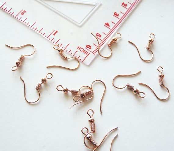 Rose Gold Plated Sterling Silver CZ French Earring Hook Ear Wire Connector 99367
