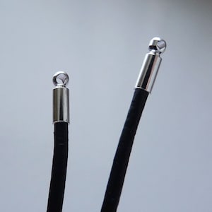 10x  Cord End Caps Fit 2mm, Silver Plated Cord Ending, Tube Cord Ends, Bead Stopper, Glue in Leather Cord End Caps, Cord End Tip Cap (CE12)