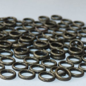 20/50x Bronze Closed Soldered 6mm Jump Rings, Spacer Beads C260
