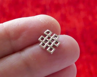 10x Rombowe Węzły Charms, Celtyckie Węzły Feng Shui Łączniki Charms C834