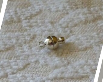 1/3x Small 6mm Silver Plated Ball  Magnetic Necklace Clasp, Jewelry Closure, Fastener D320