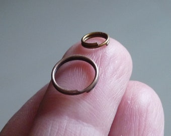Double Jump Rings, Split Rings, 4mm/5mm/6mm/8mm/10mm/12mm Copper Tone Split Jump Rings, Clasp Connector, Coiled Jump Rings, Metal Rings C367