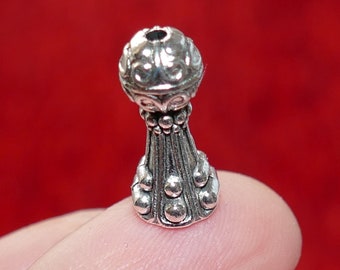 4/8x Tassel End Caps, Fit 5mm Antique Silver Tone Cord Ending Bead Stopper, Round Leather Glue in Cord End Tip Caps D203