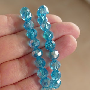 12x Turquoise Blue AB Glass Crystal Beads 8mm X 8mm Rondelle - Etsy