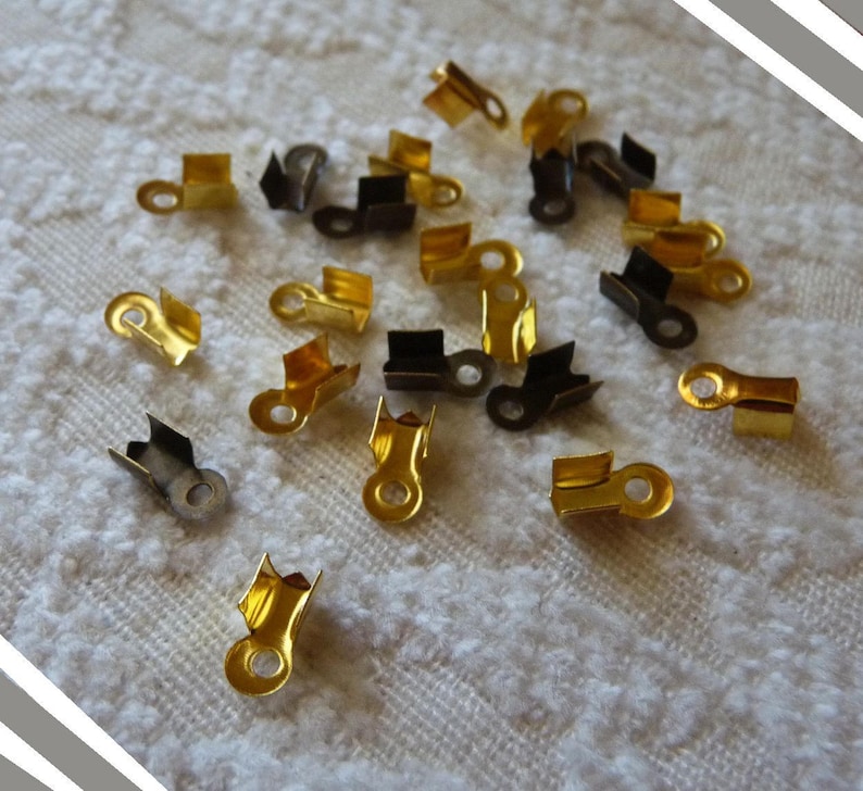 10x Gold//Bronze Plated Magnetic Clasp Leather Cord Ends Jewelry Necklace DIY