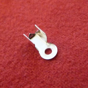 50/100x Fold Over Cord Crimp Ends with Loop, 9x3mm Silver Color Flat Cord Endings B039