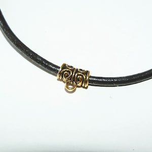 5x Gold Filigree Bail Bead Pendant Connectors, Antique Gold Tone Charm Connectors C574