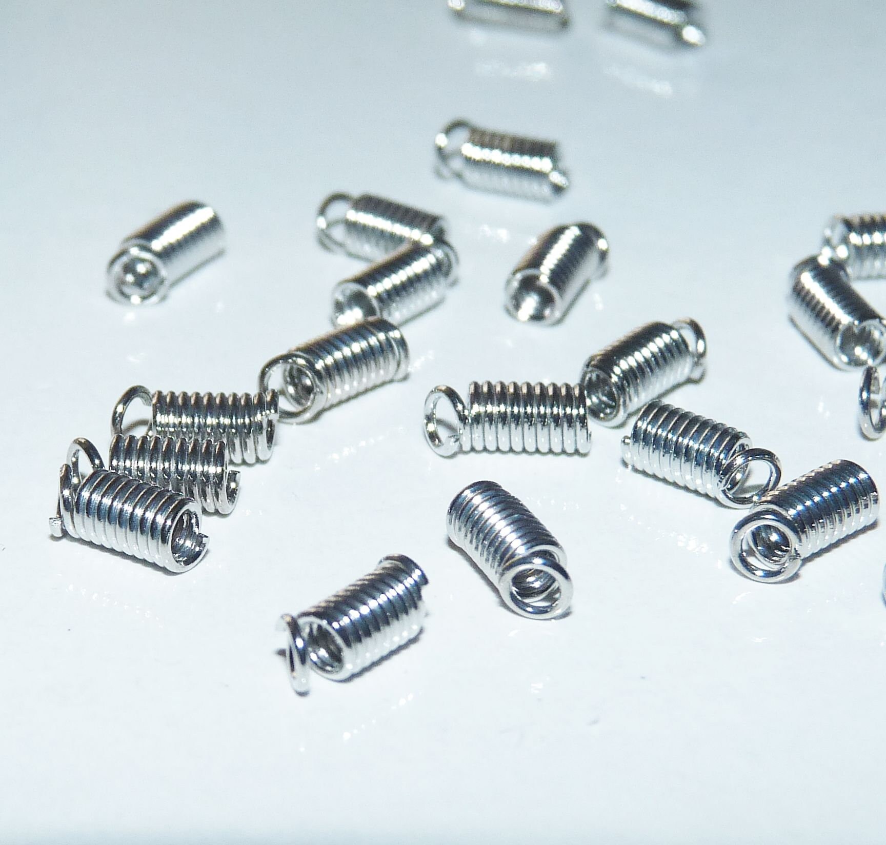 20x Stainless Steel Cord Ends Dark Silver Tone Hypoallergenic Etsy