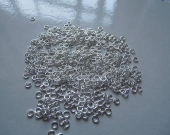 100pcs Silver Plated Jump Rings 8mm - 18 Gauge Brass Base Metal For Jewelry Making - View #2
