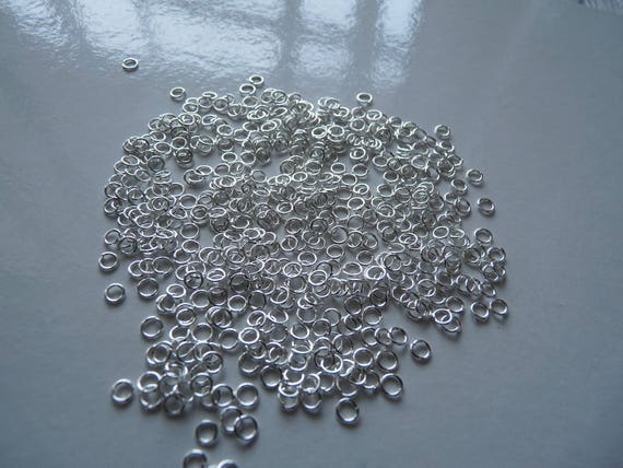 50/100/300x Silver Plated 3mm Open Jump Rings, 1/8
