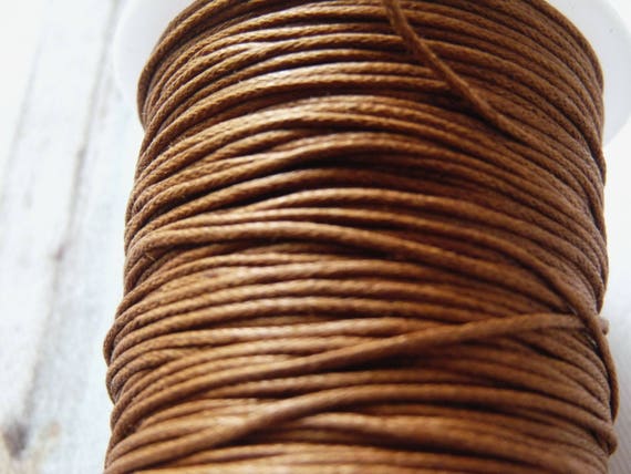 Light Brown Wax Cord Woven Bracelet