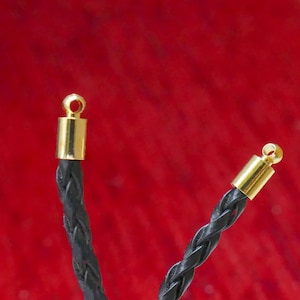 10x Tube Glue in Round Cord/Chain Fit 3mm End Caps, Gold Color Bead Stopper G175