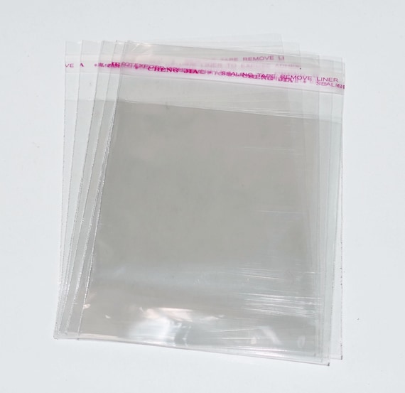 50x Clear Plastic Self Adhesive Seal Bag, 7x12cm Cello Packaging