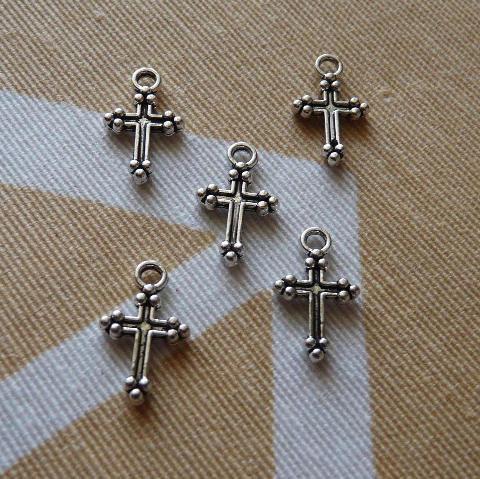 40x Cross Charms Bulk Charms for Bracelet Antique Silver Etsy