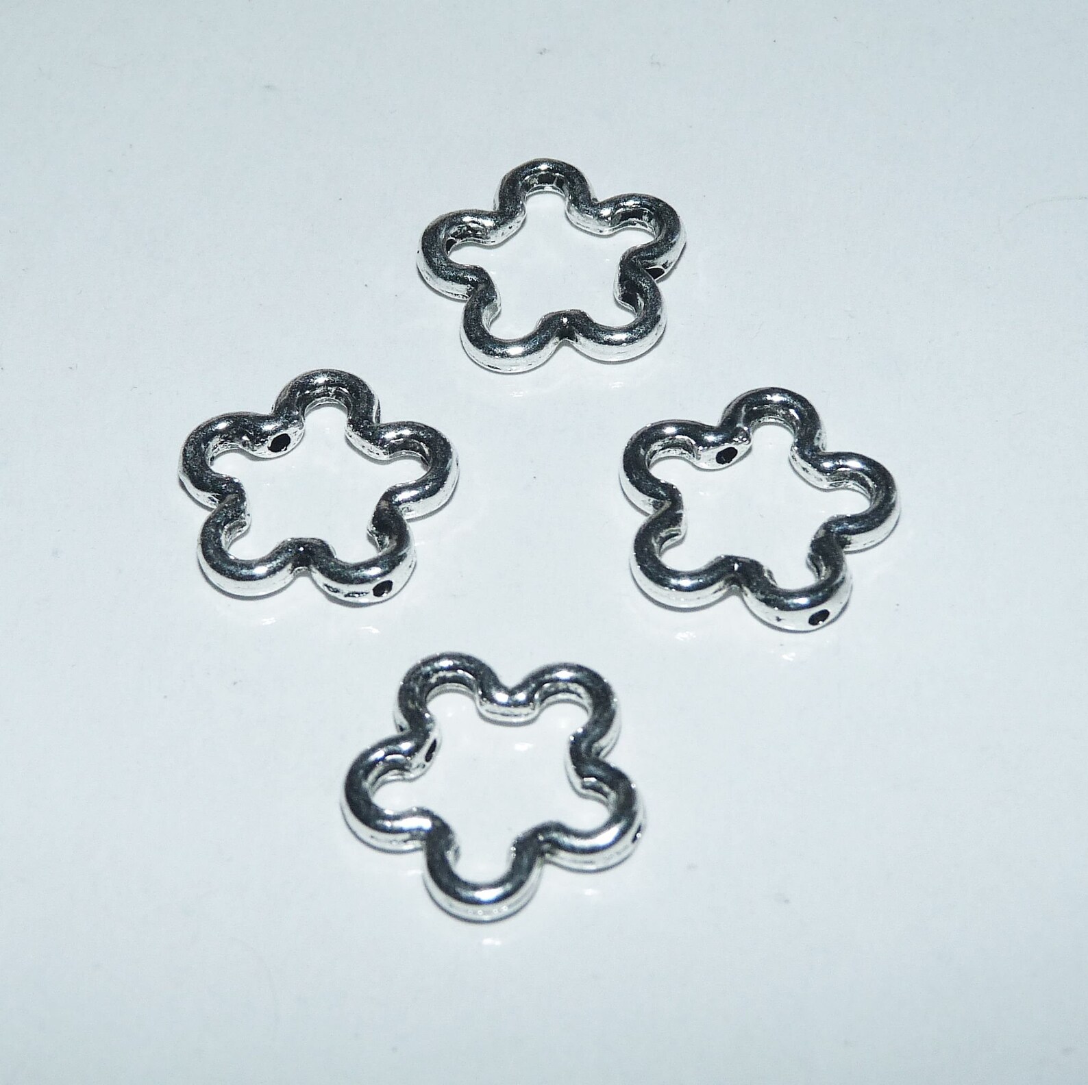 10x Flower Spacer Bead Frame 16mm Bead Frames Fit 6mm Metal Etsy