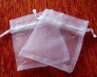 25x Small Organza Gift Bags with Draw String , Jewelry Pouches 5cm x 7cm G259