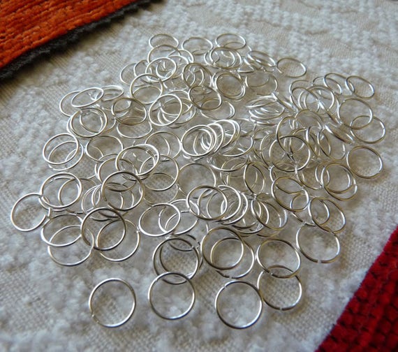 8mm K6304 200 Silver Plated Open Jump Rings