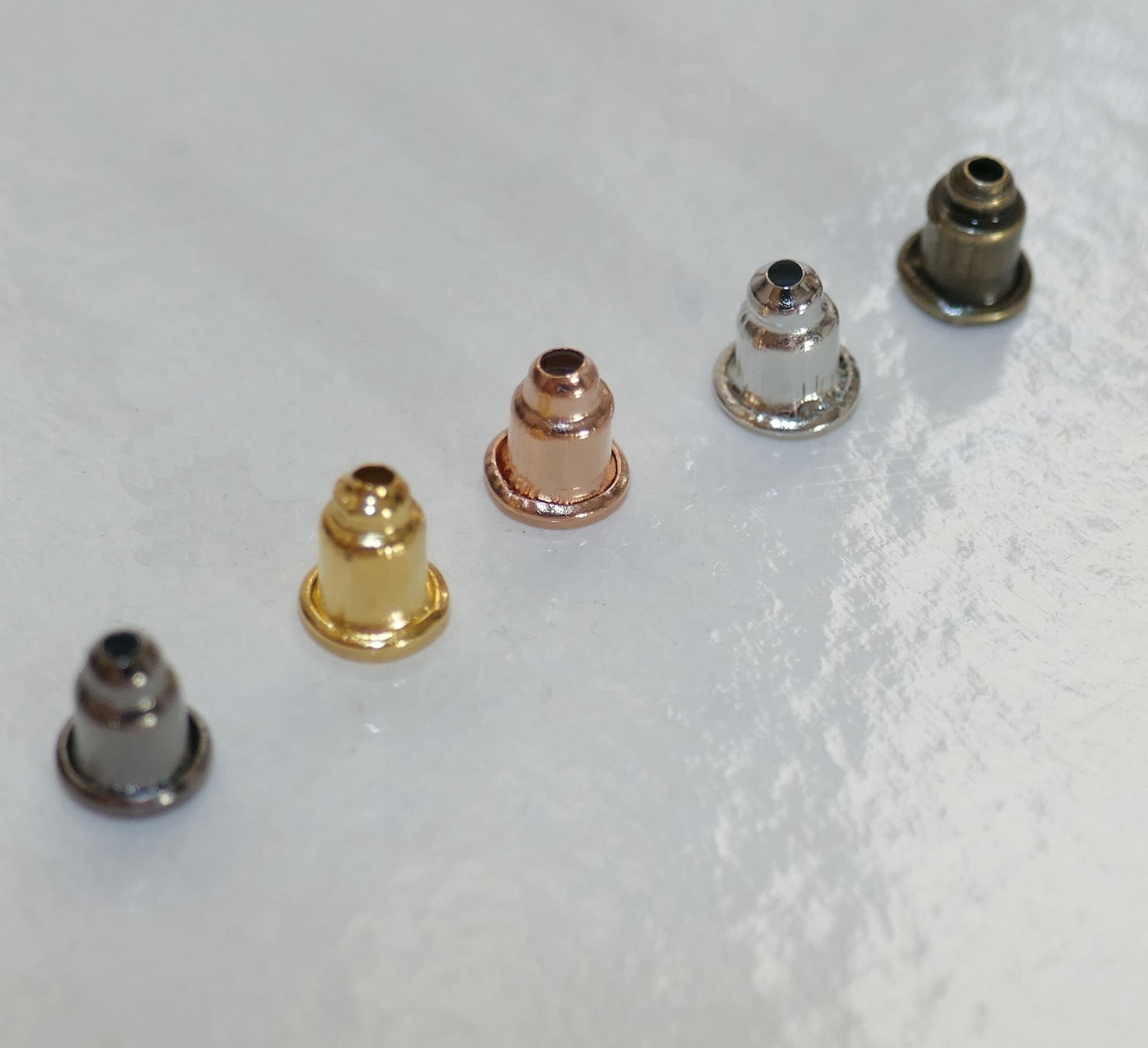 Mazoliy 1000Pcs Bullet Clutch Earring Backs Earring Safety Backs