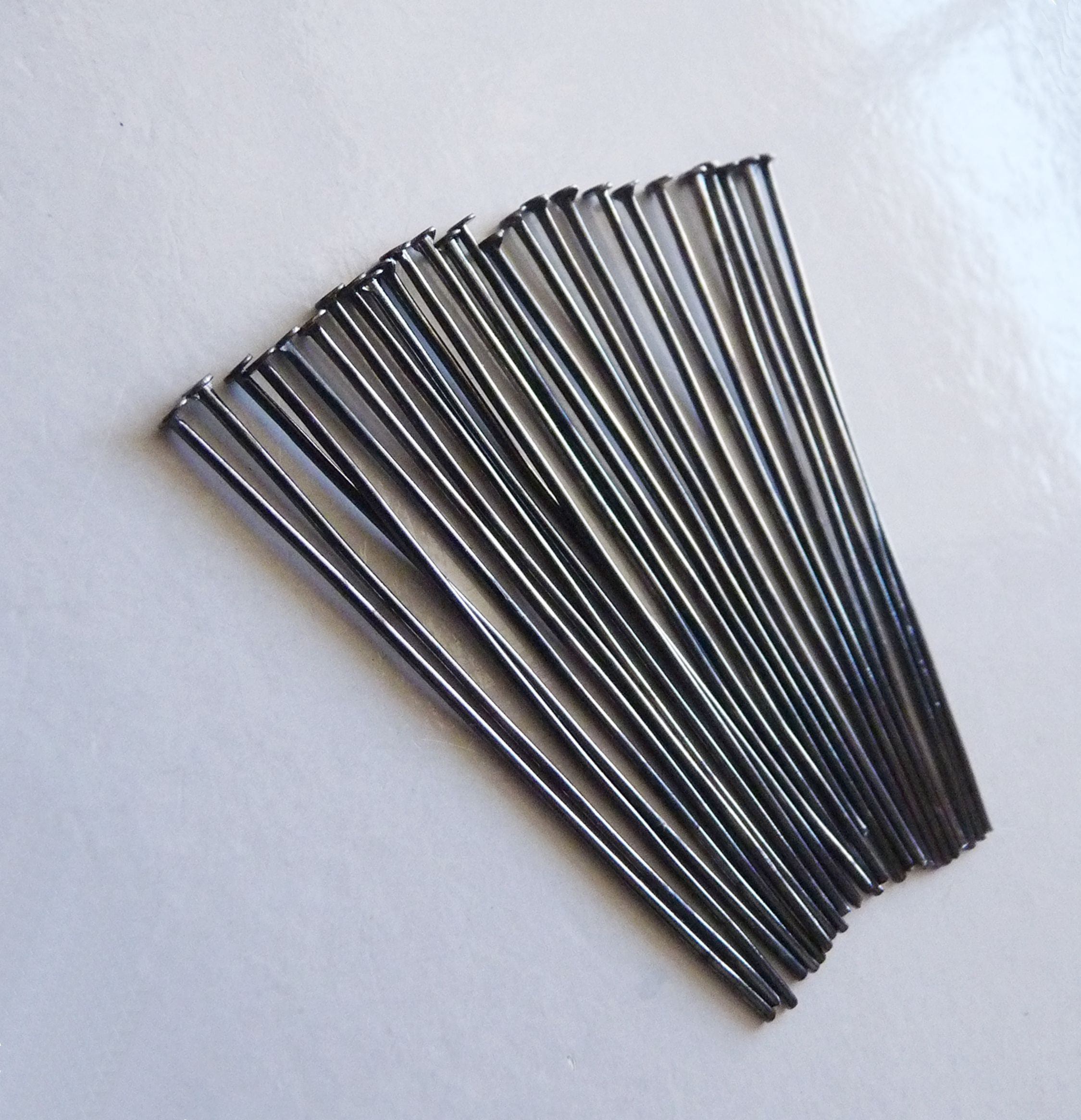 50mm Head Pins Black Flat Head Pins 2 Inch Long Gunmetal Etsy