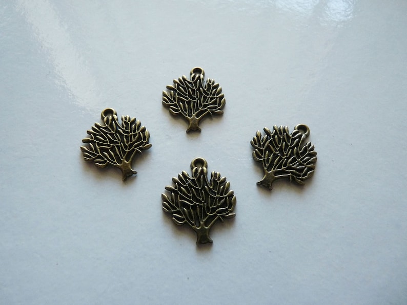 Tree Pendants C171 Antiqued Bronze Charms The Tree of Life Necklace Pendant Charms for Bracelet Life-Tree Charms Tree Charms