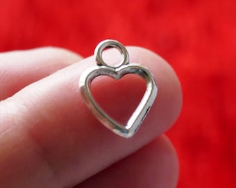 10x Love Heart Charms, Free Shipping C869