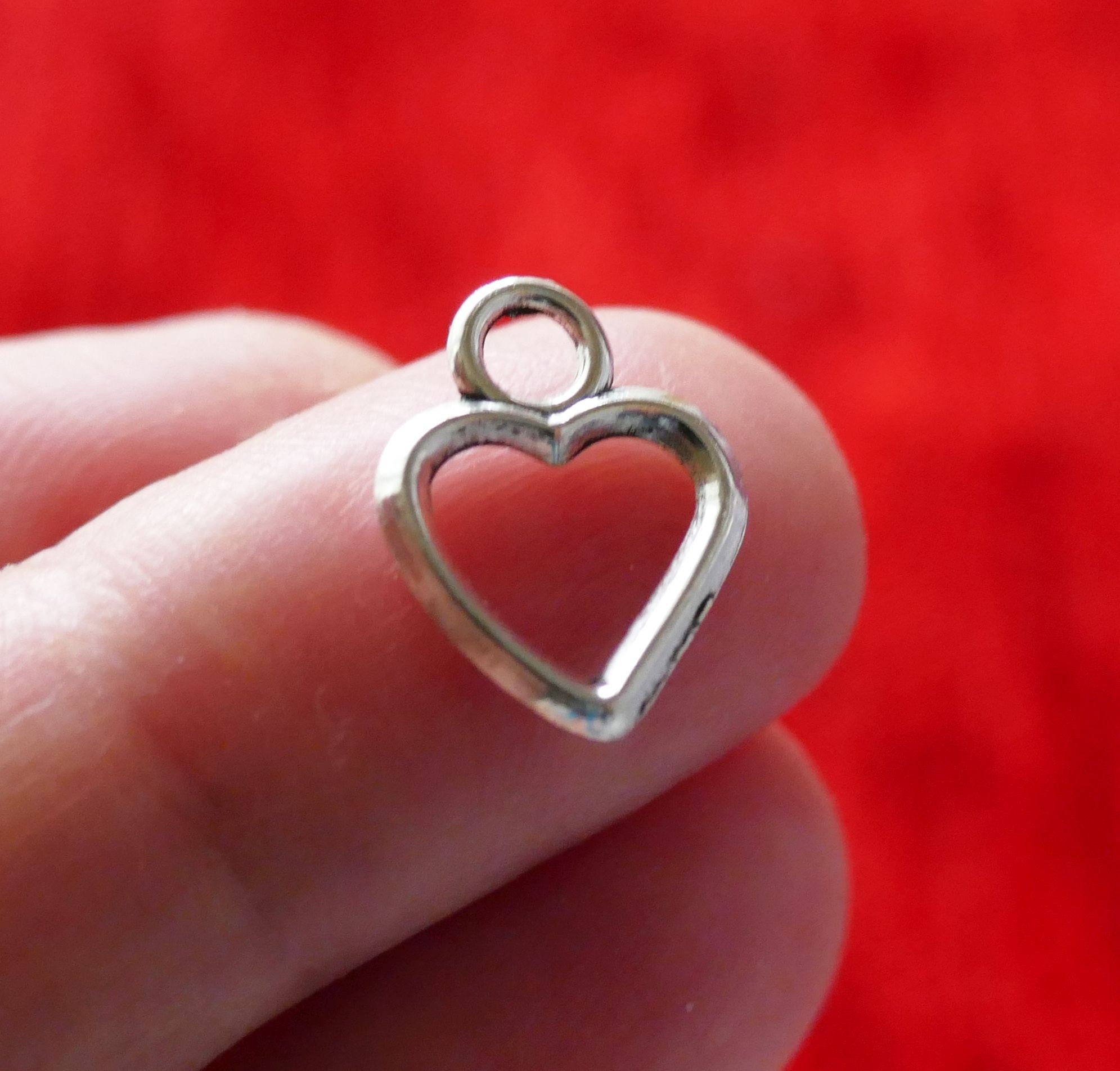 10x Heart Charms Love Charms for Bracelet Free Shipping Etsy