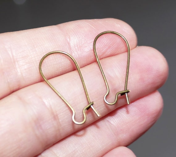 20pcs 18K Gold Plated French Style Hypoallergenic Kidney Ear Wire Earring  Hook For DIY Earring Jewelry Making Findings - AliExpress