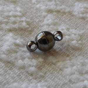 5x Gunmetal Black 6mm Ball Magnetic Necklace/Bracelet Clasps