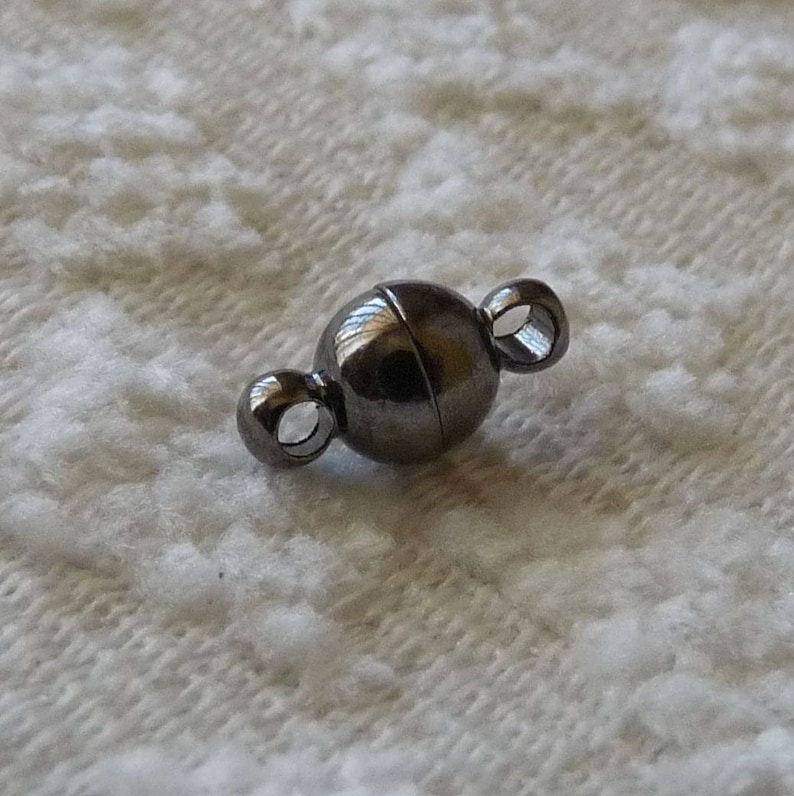 6mm Magnetic Clasp Magnetic Bracelet Clasp Magnetic Closure Gunmetal Black Strong Ball Magnetic Necklace Clasp 13x Black Magnetic Clasp