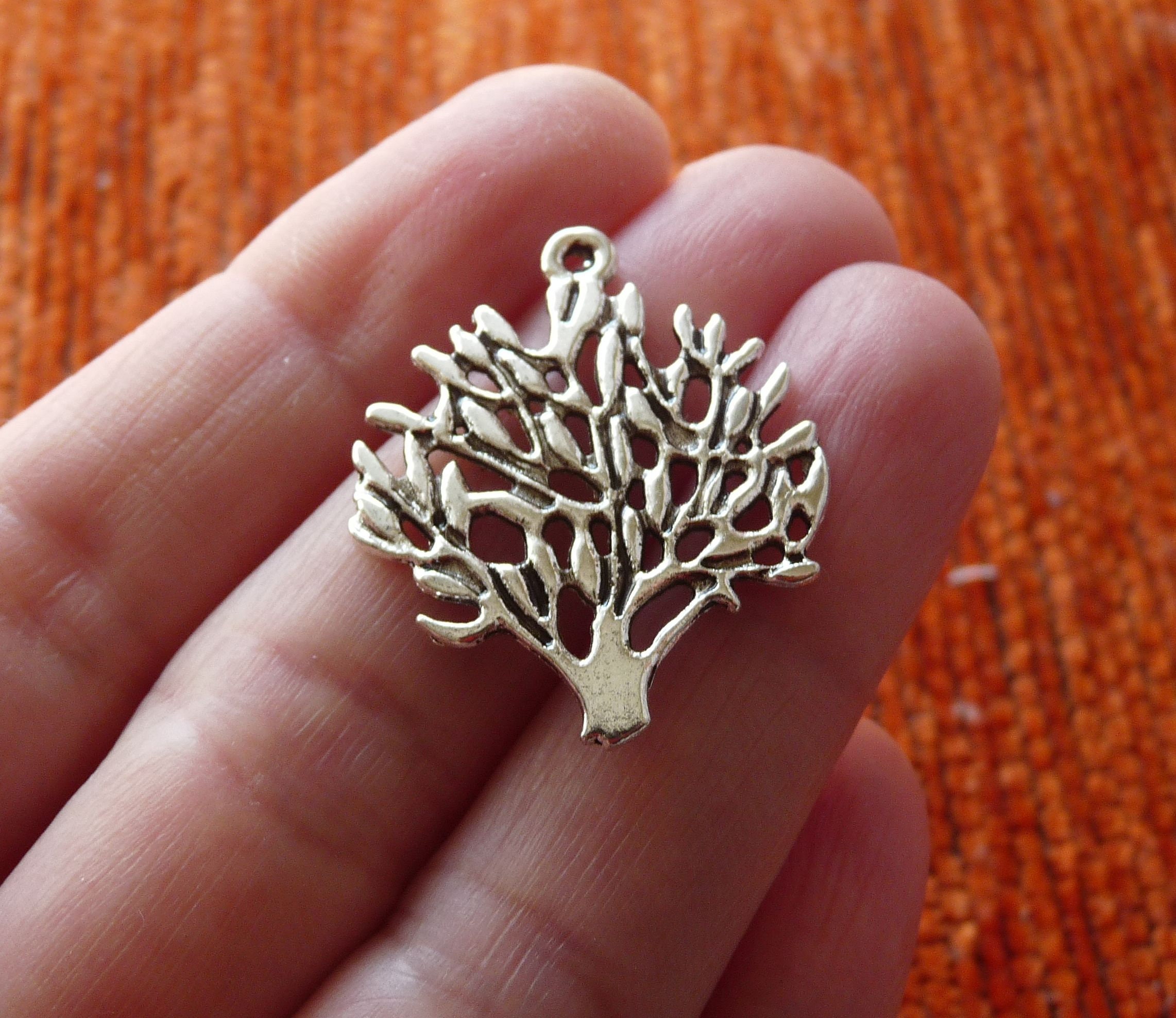 4x Tree of Life Charms Life-Tree Charms Antiqued Silver Tone | Etsy