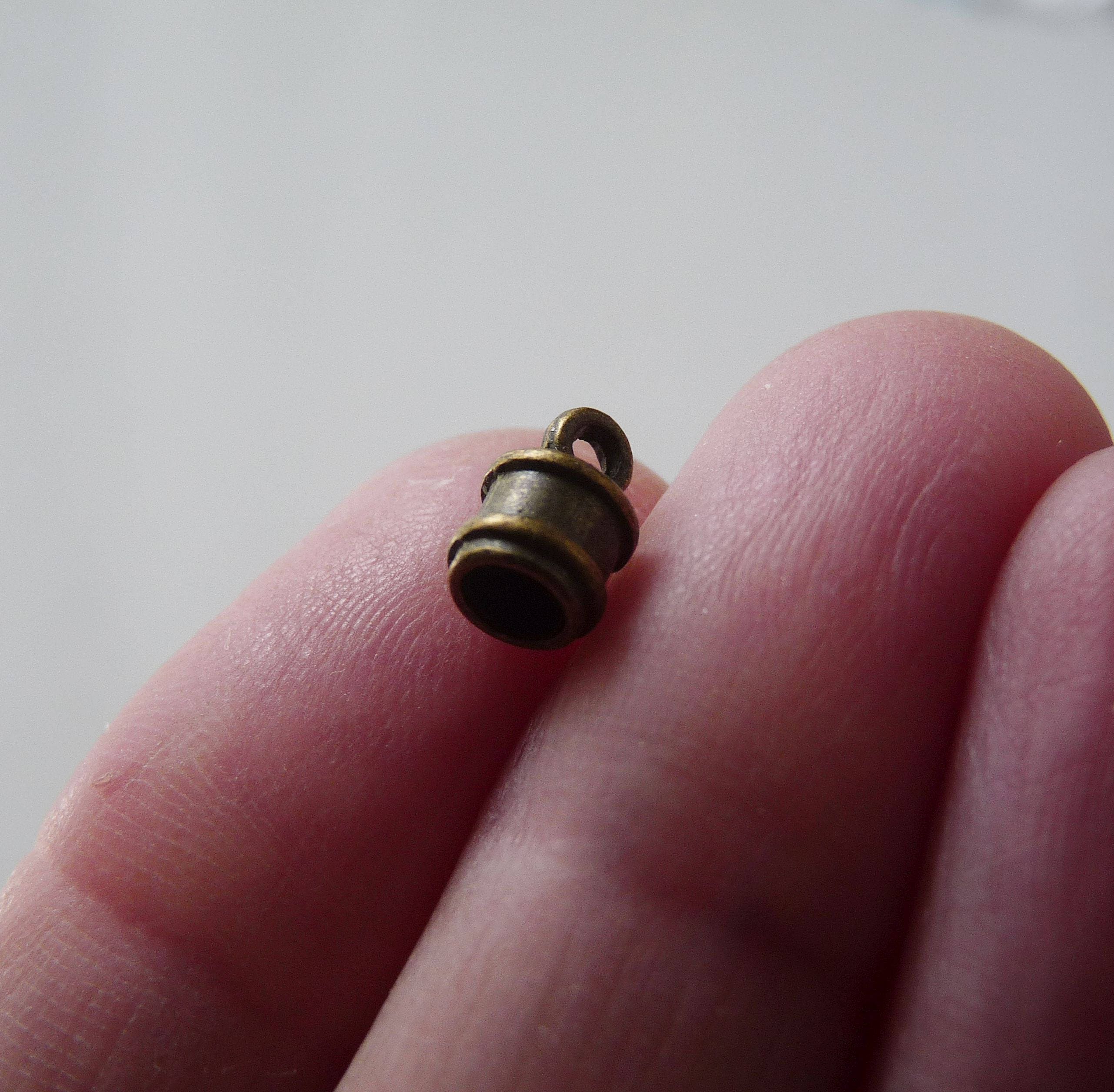 3mm Cord End Cap Bronze Cord Ending Cord End Caps Bead Etsy