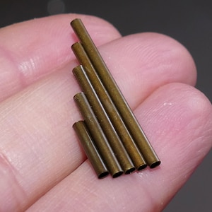 20x Bronze Tube Noodle Beads, 10/15/20/25/30mm Spacer Bar Beads, Beading Supplies D137