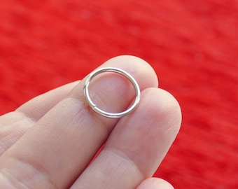 20x open 14 mm ringetjes, saaie zilverkleurige sieraden maken benodigdheden J042