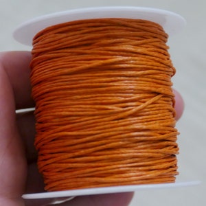 5 Yard Waxed Cotton Cord Black/white/red/peach/blue/green/brown/yellow ...